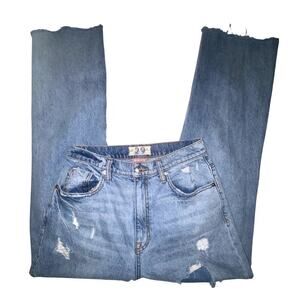 Free People CRVY Straight Shooter Distressed Jeans Size 29